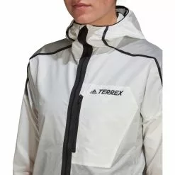Adidas Terrex Women's Agravic Weave Jacket 13 Adidas Terrex Women's Agravic Weave Jacket -Gore Wear Butik HA7541 9 APPAREL On Model Detail View 2 white